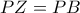 PZ=PB