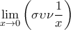 \displaystyle{\mathop {\lim }\limits_{x \to 0} \left( {\sigma \upsilon \nu \frac{1}{x}} \right)}