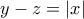 y-z = |x|