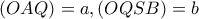 (OAQ) = a,(OQSB) = b