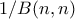 1/B(n,n)