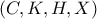(C,K,H,X)