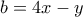 b=4x-y