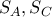 \displaystyle{S_{A},S_{C}}