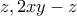 z,2xy-z