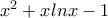 x^2+xlnx-1