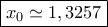 \boxed{{x_0} \simeq 1,3257}