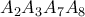 A_{2}A_{3}A_{7}A_{8}