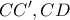 \displaystyle{CC',CD}