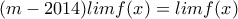 (m-2014) lim f(x)=lim f(x)