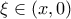 \xi\in\left(x,0\right)