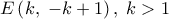  \displaystyle E\left( {k,\; - k + 1} \right),\;k > 1