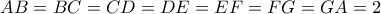 AB=BC=CD=DE=EF=FG=GA=2
