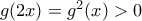 g(2x)=g^2(x)>0