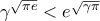 \gamma^{\sqrt{\pi e}} < e^{\sqrt{\gamma \pi}}