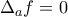 \Delta_af=0 \Delta_af=0