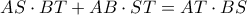 AS \cdot BT + AB \cdot ST = AT\cdot BS