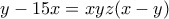 y-15x=xyz(x-y)
