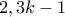 2, 3k - 1