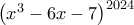 \left( x^3 - 6x - 7 \right)^{2024}