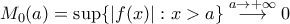 M_{0}(a)=\sup\{|f(x)|:x>a\}\stackrel{a\to+\infty}{\longrightarrow}0