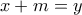 x+m=y