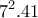 \displaystyle{7^2 . 41}
