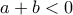 a + b<0