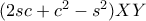 (2sc+c^2-s^2)XY