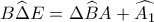 B\widehat{\Delta}E=\Delta\widehat{B}A+\widehat{A_1}