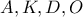 A, K, D, O