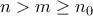 n>m\geq n_{0}
