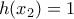 h(x_2)=1