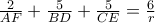 \frac{2}{AF} +\frac{5}{BD} +\frac{5}{CE}=\frac{6}{r}