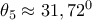\theta _5\approx 31,72^0