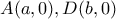 A(a,0),D(b,0)
