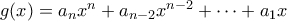 g(x)=a_n x^n+a_{n-2}x^{n-2}+\dots +a_1x