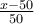 \frac{x-50}{50}