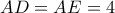 AD=AE=4