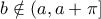 b\notin (a,a+\pi]