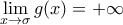 \underset{x\to \sigma }{\mathop{\lim }}\,g(x)=+\infty