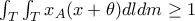 \int _{T}\int _{T}x_{A}(x+\theta )dldm\geq 1