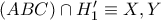 (ABC) \cap H'_{1} \equiv X,Y (ABC) \cap H'_{1} \equiv X,Y