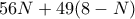56N+49(8-N)