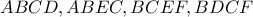 ABCD,ABEC,BCEF,BDCF