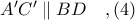A'C'\parallel BD\ \ \ ,(4)