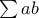 \sum{ab}