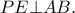 PE\bot AB.