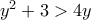 y^2+3>4y