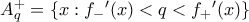 A_q^+=\{x :  f_-{'}(x)<q<f_+{'}(x)\}